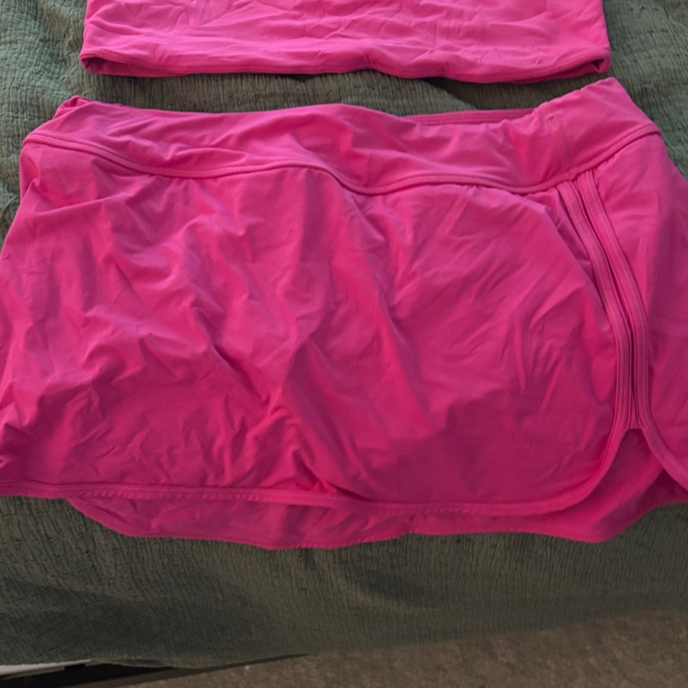 CRZ YOGA Pink Mini Skirt